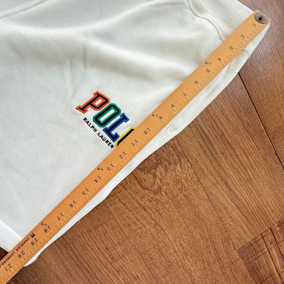 Polo Ralph Lauren Mens Fleece Shorts White 1992 Stadium Size Large NWOT - Picture 8 of 11